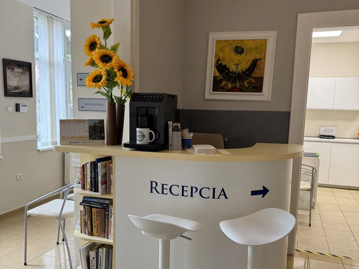 Recepcia zubnej ambulancie PAL-DENT v Hurbanove